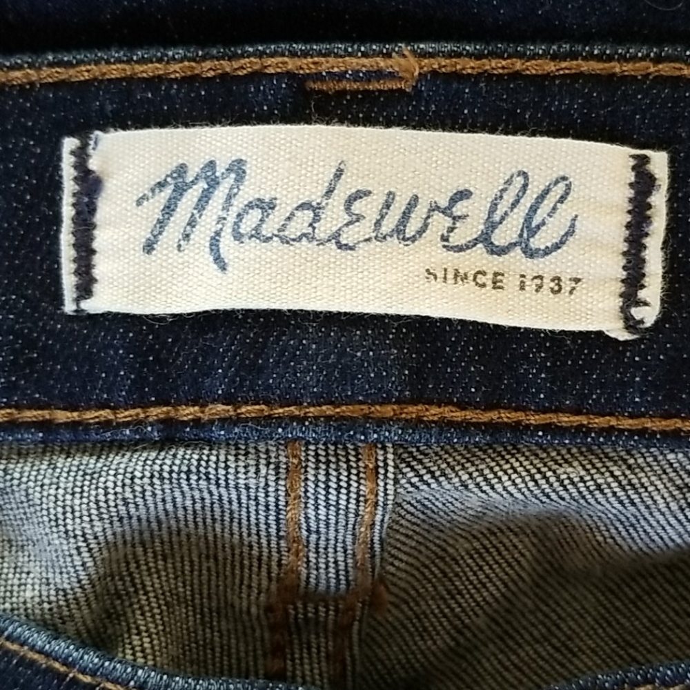 Madewell Women's Skinny Dark Blue Mid Rise Jeans Size 28 - Picture 7 of 9